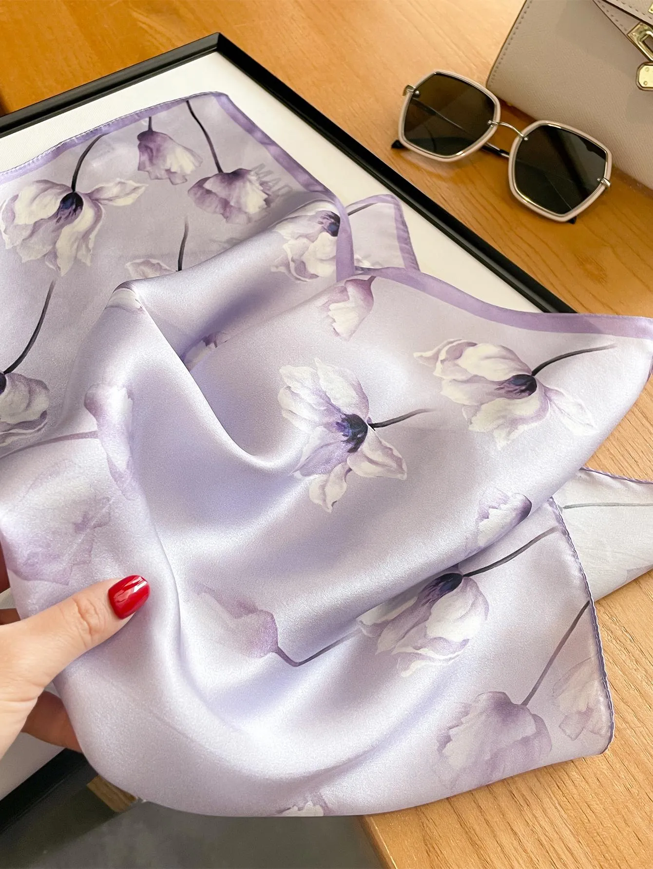 1pc Women Floral Print Fashion Bandana For Daily Life