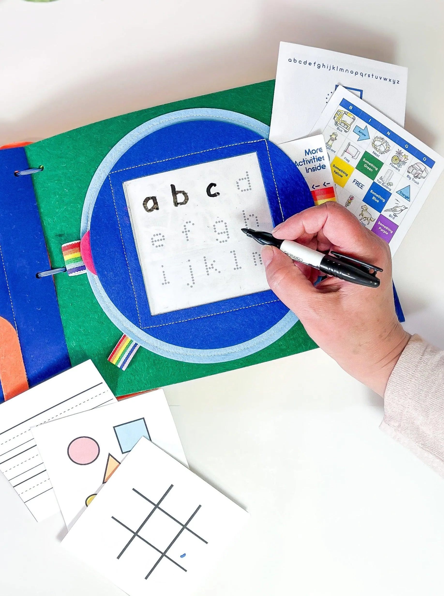 White Board Dry Erase Quiet Book Page